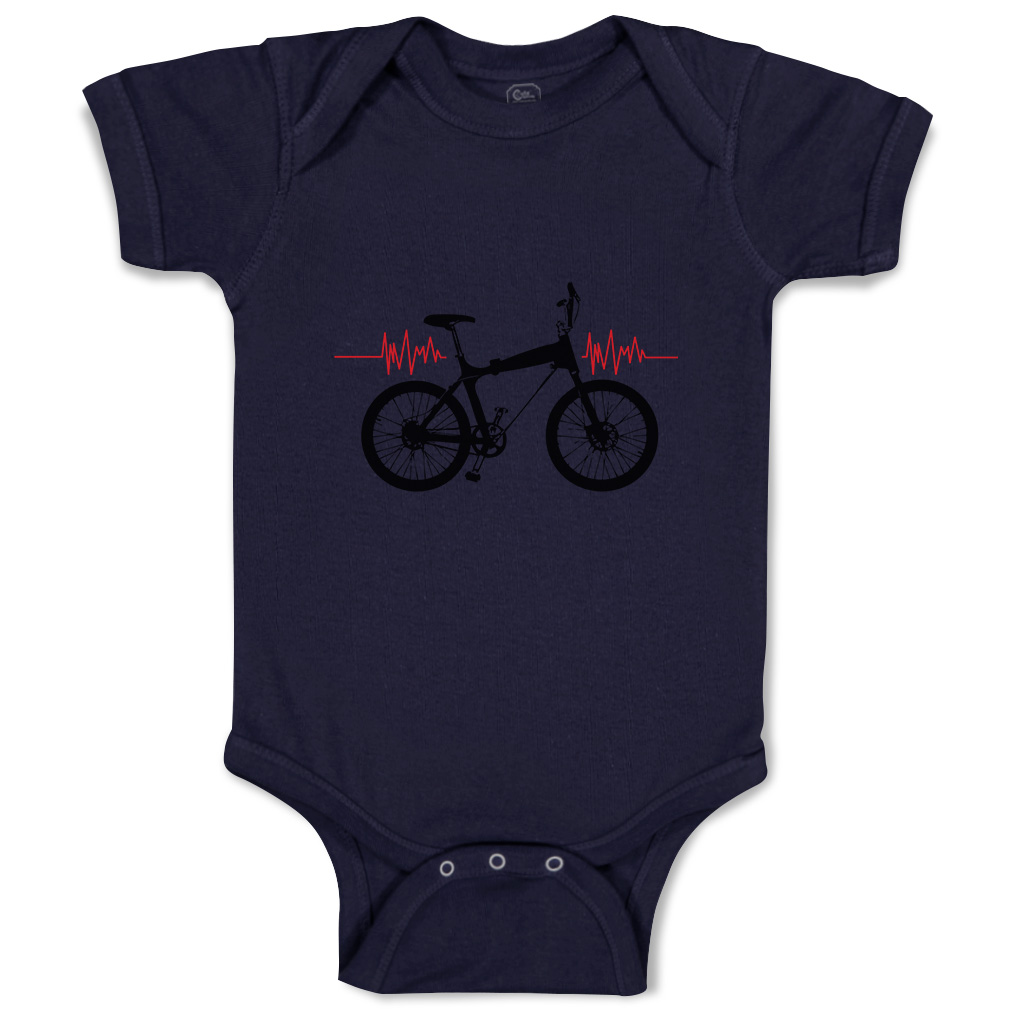 Baby Bodysuit Baby Bodysuit My Heart Beats for Bmx Sport Boy & Girl Baby Clothes - Picture 12 of 37