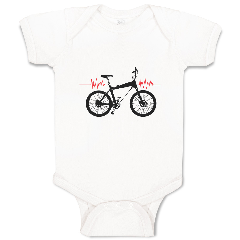 Baby Bodysuit Baby Bodysuit My Heart Beats for Bmx Sport Boy & Girl Baby Clothes - Picture 20 of 37