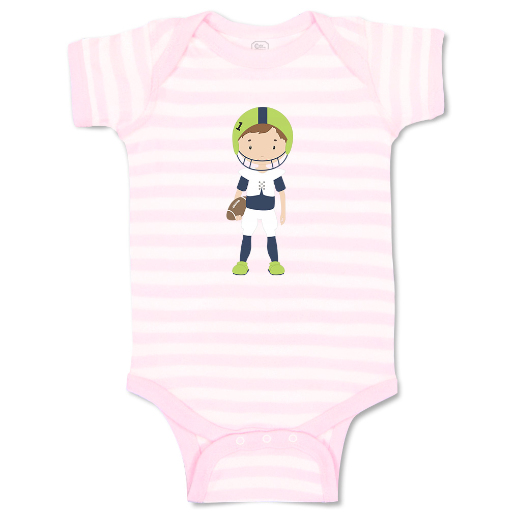 Baby Bodysuit Baby Bodysuit Football Boy Cotton Boy & Girl Striped Baby Clothes - Picture 22 of 37