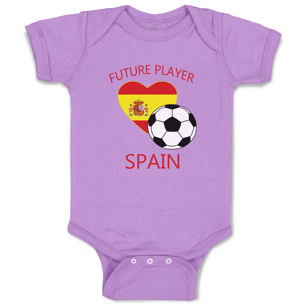 Baby Bodysuit Baby Bodysuit Future Soccer Player Spain Future Cotton Euro Cup - Picture 10 of 37