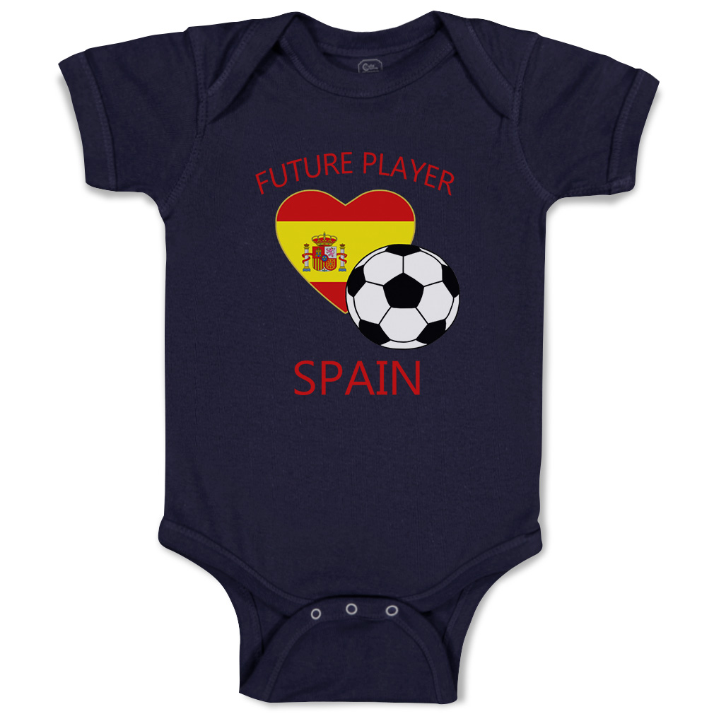 Baby Bodysuit Baby Bodysuit Future Soccer Player Spain Future Cotton Euro Cup - Picture 12 of 37