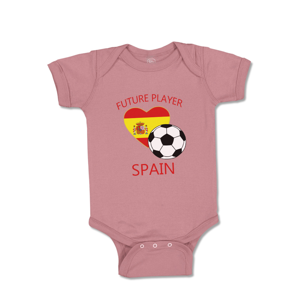 Baby Bodysuit Baby Bodysuit Future Soccer Player Spain Future Cotton Euro Cup - Picture 32 of 37