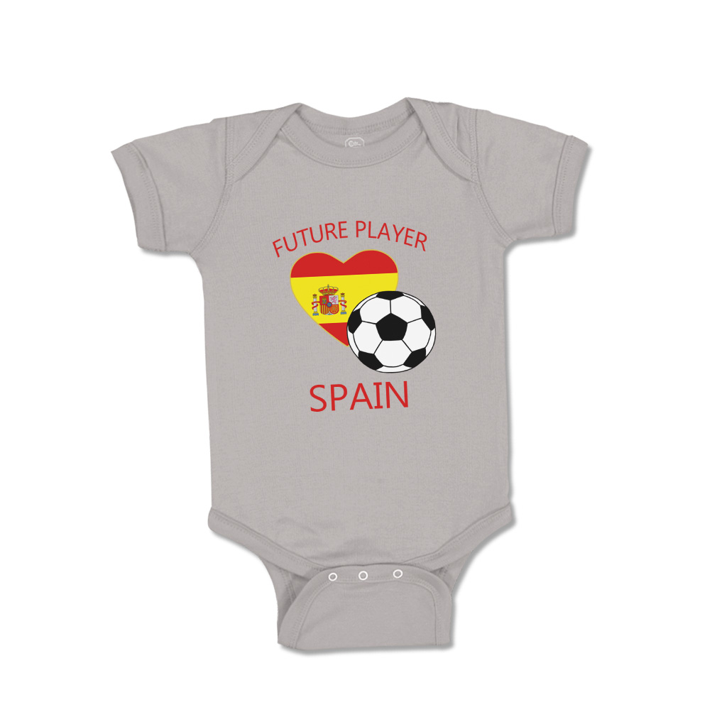 Baby Bodysuit Baby Bodysuit Future Soccer Player Spain Future Cotton Euro Cup - Picture 30 of 37