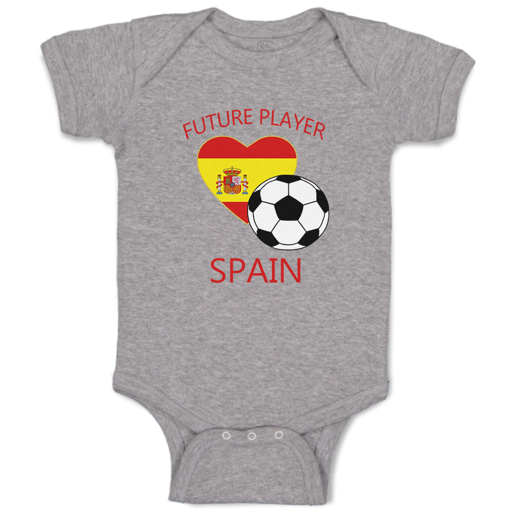 Baby Bodysuit Baby Bodysuit Future Soccer Player Spain Future Cotton Euro Cup - Picture 14 of 37