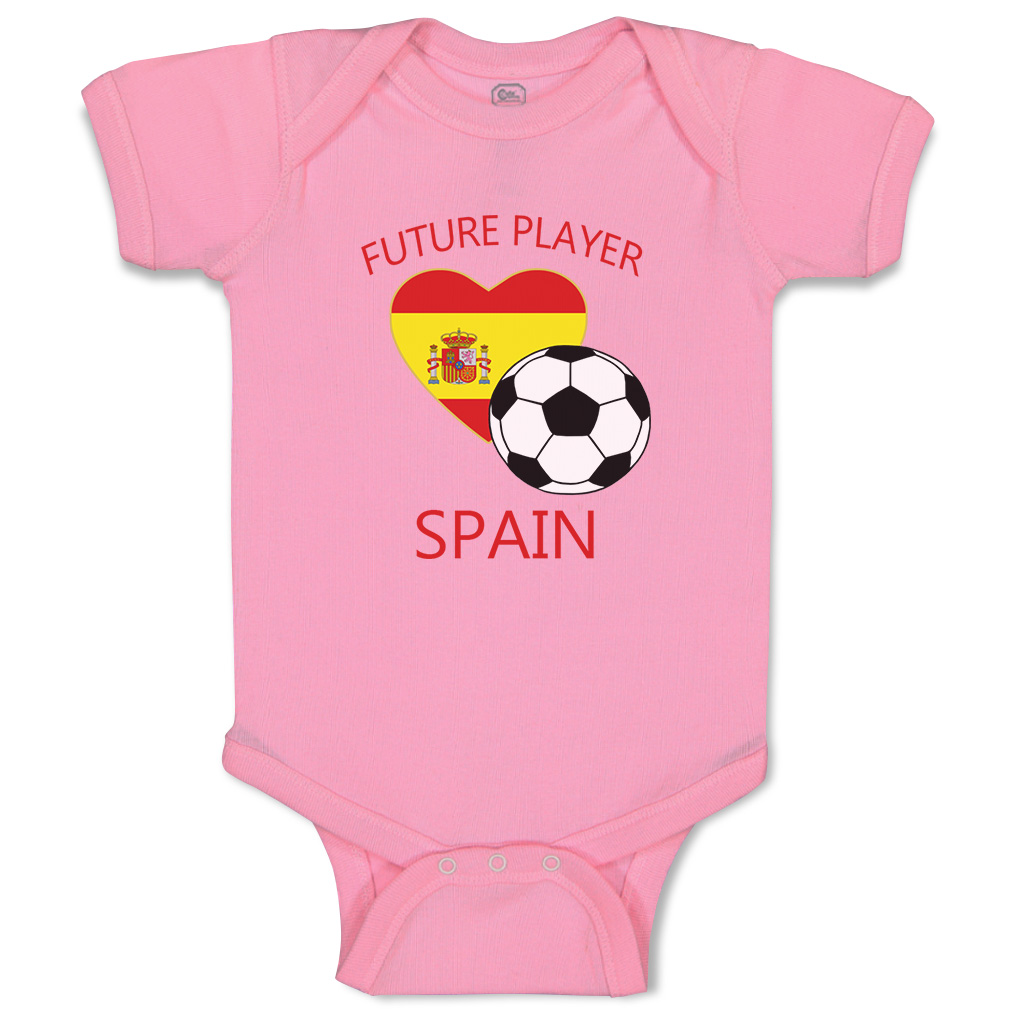 Baby Bodysuit Baby Bodysuit Future Soccer Player Spain Future Cotton Euro Cup - Picture 18 of 37