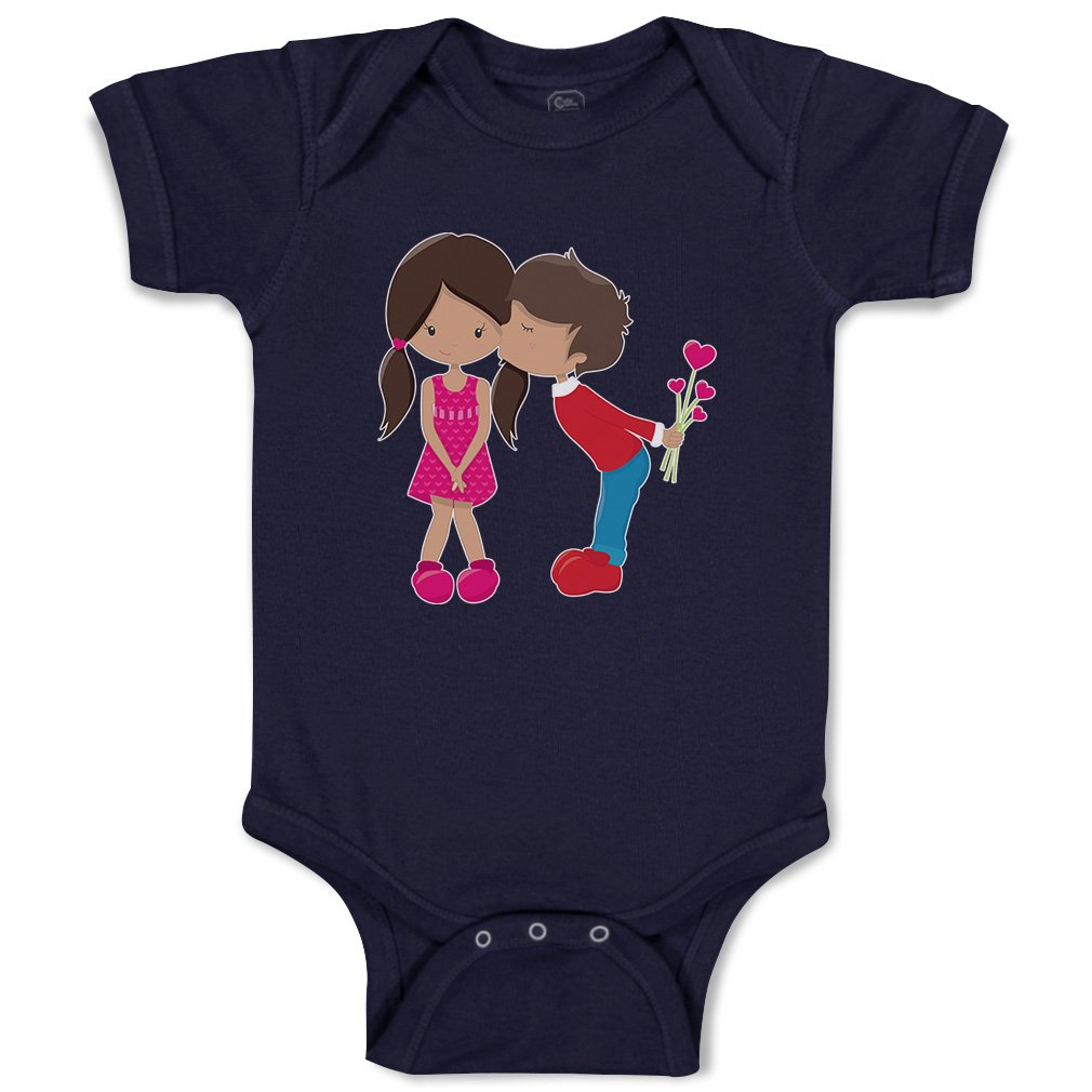 Baby Bodysuit First Valentine Girl Kiss S Valentins Day Boy & Girl Baby Clothes - Picture 12 of 23