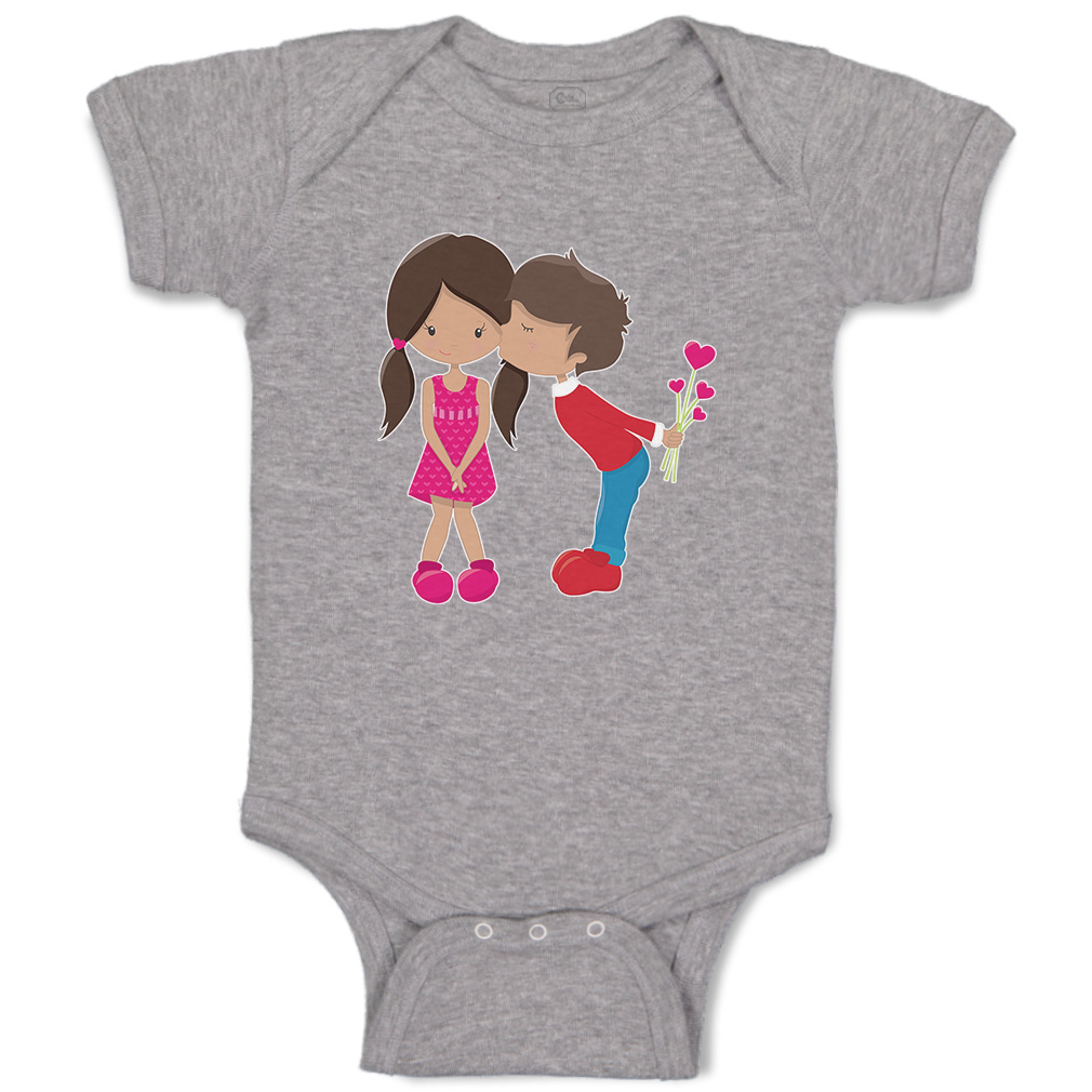 Baby Bodysuit First Valentine Girl Kiss S Valentins Day Boy & Girl Baby Clothes - Picture 14 of 23