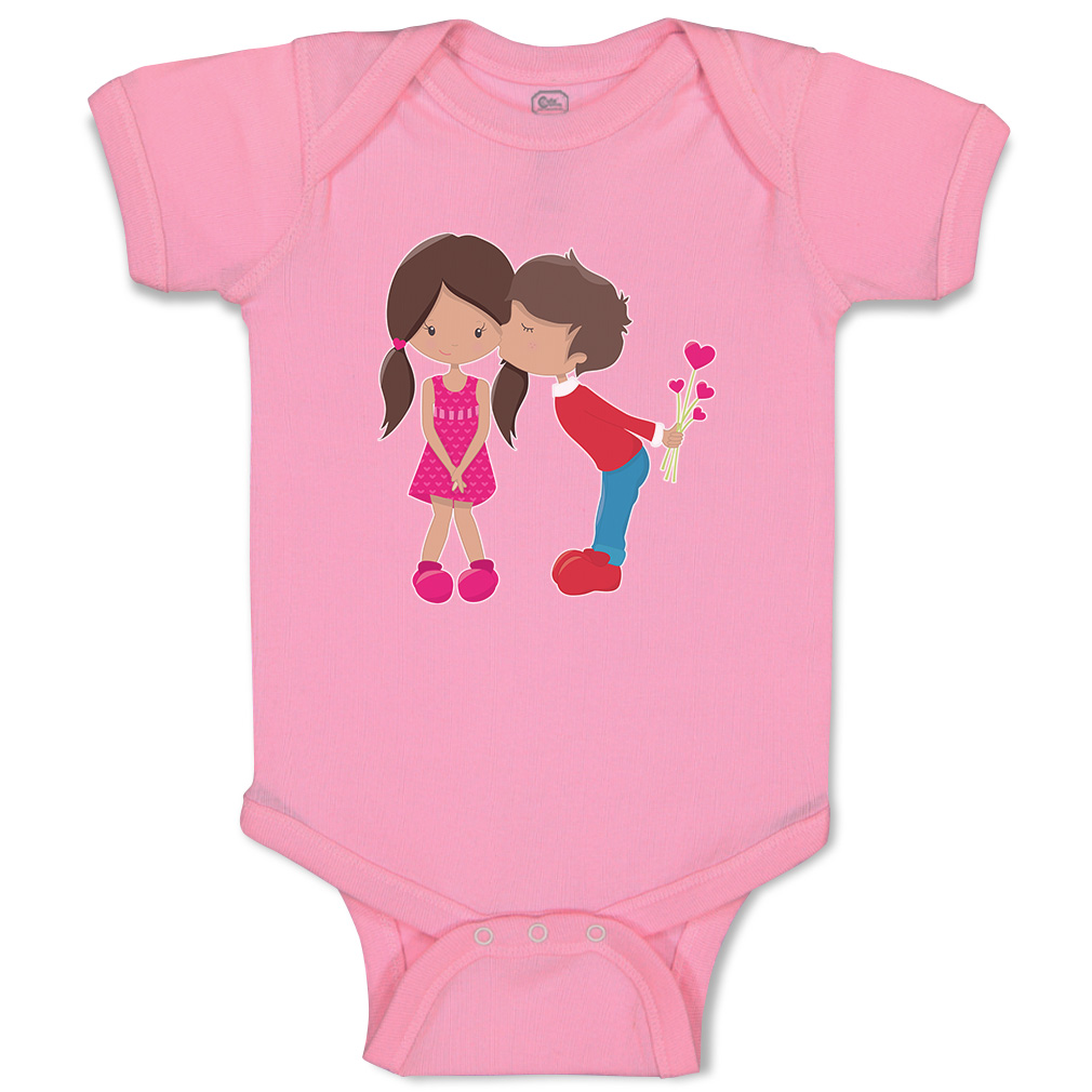 Baby Bodysuit First Valentine Girl Kiss S Valentins Day Boy & Girl Baby Clothes - Picture 18 of 23