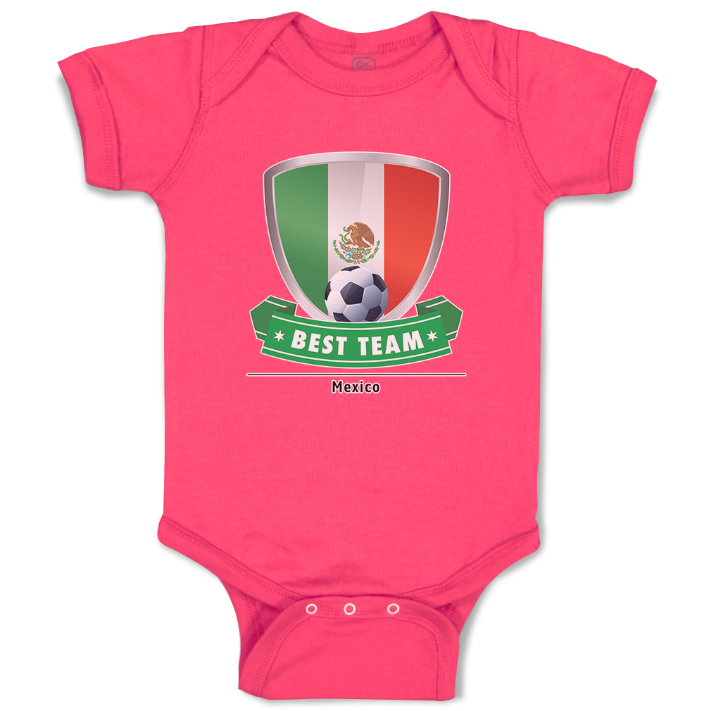 Baby Bodysuit Baby Bodysuit Mexico Soccer Best Team Shield Cotton America Cup - Picture 8 of 37
