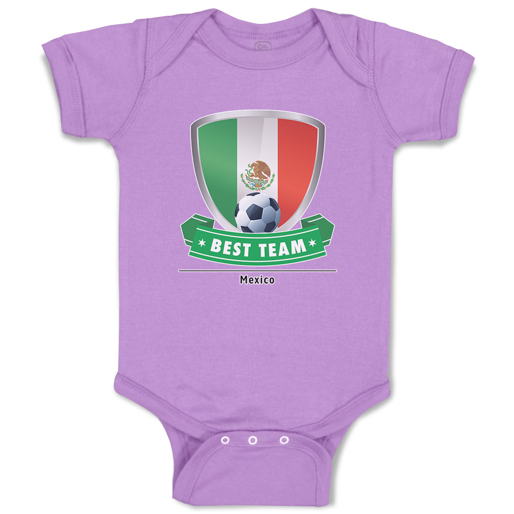 Baby Bodysuit Baby Bodysuit Mexico Soccer Best Team Shield Cotton America Cup - Picture 10 of 37