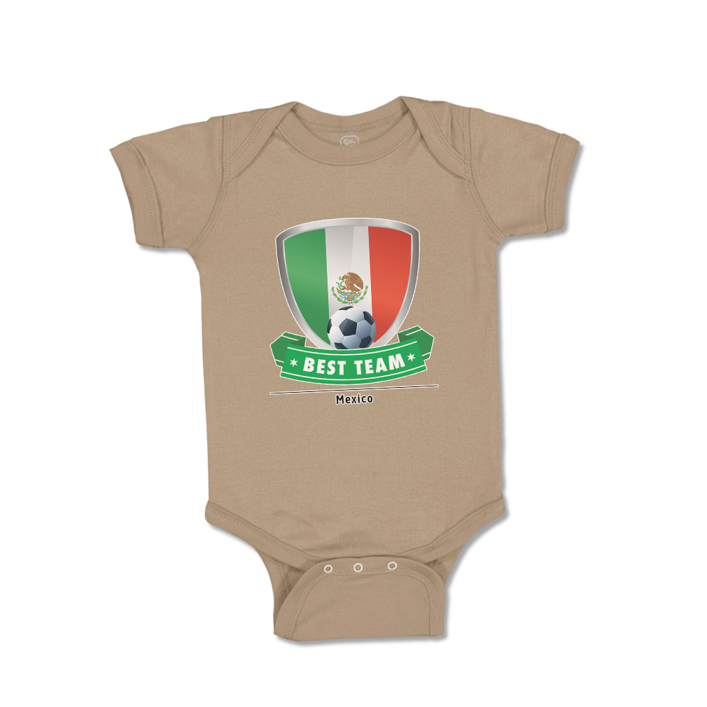 Baby Bodysuit Baby Bodysuit Mexico Soccer Best Team Shield Cotton America Cup - Picture 24 of 37