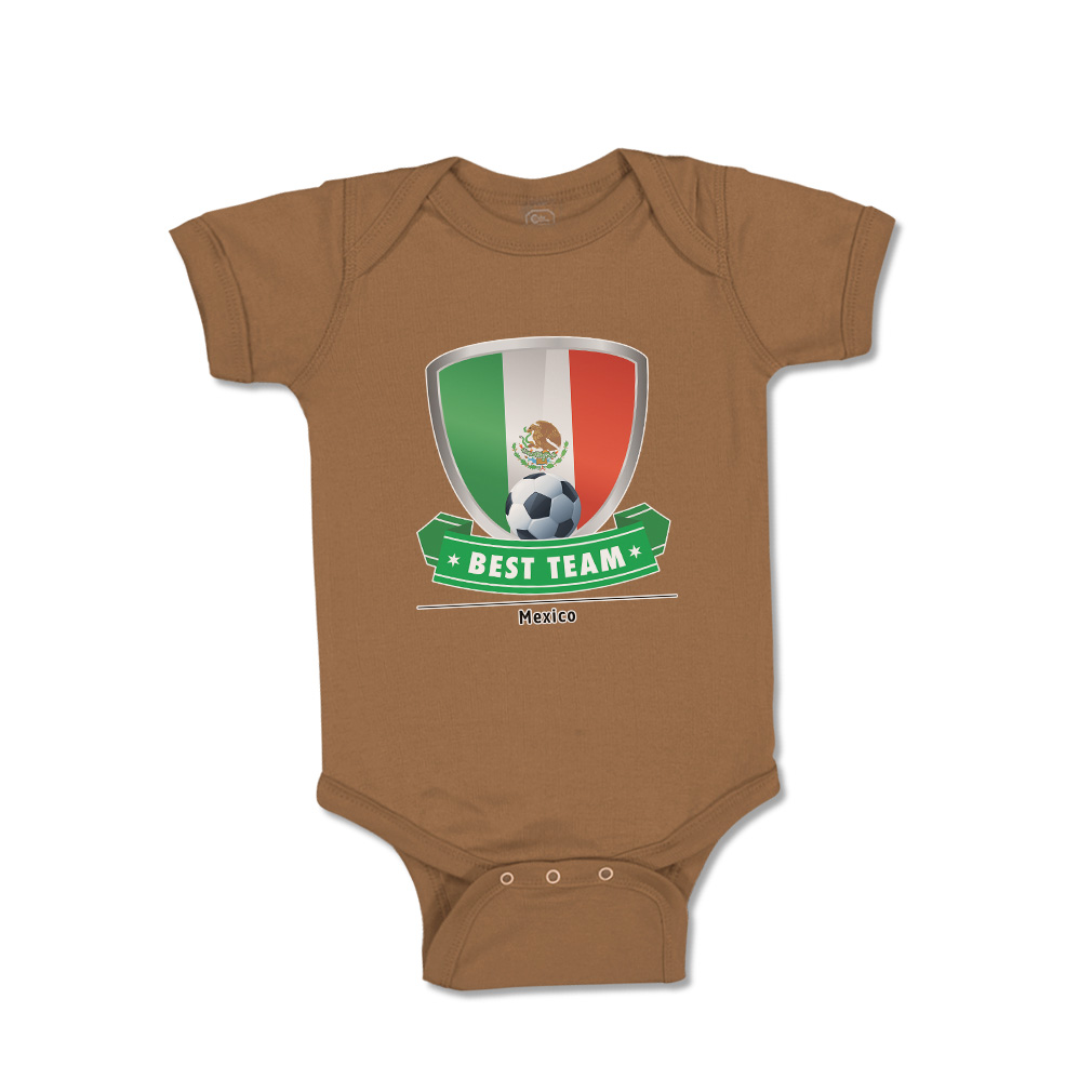Baby Bodysuit Baby Bodysuit Mexico Soccer Best Team Shield Cotton America Cup - Picture 36 of 37