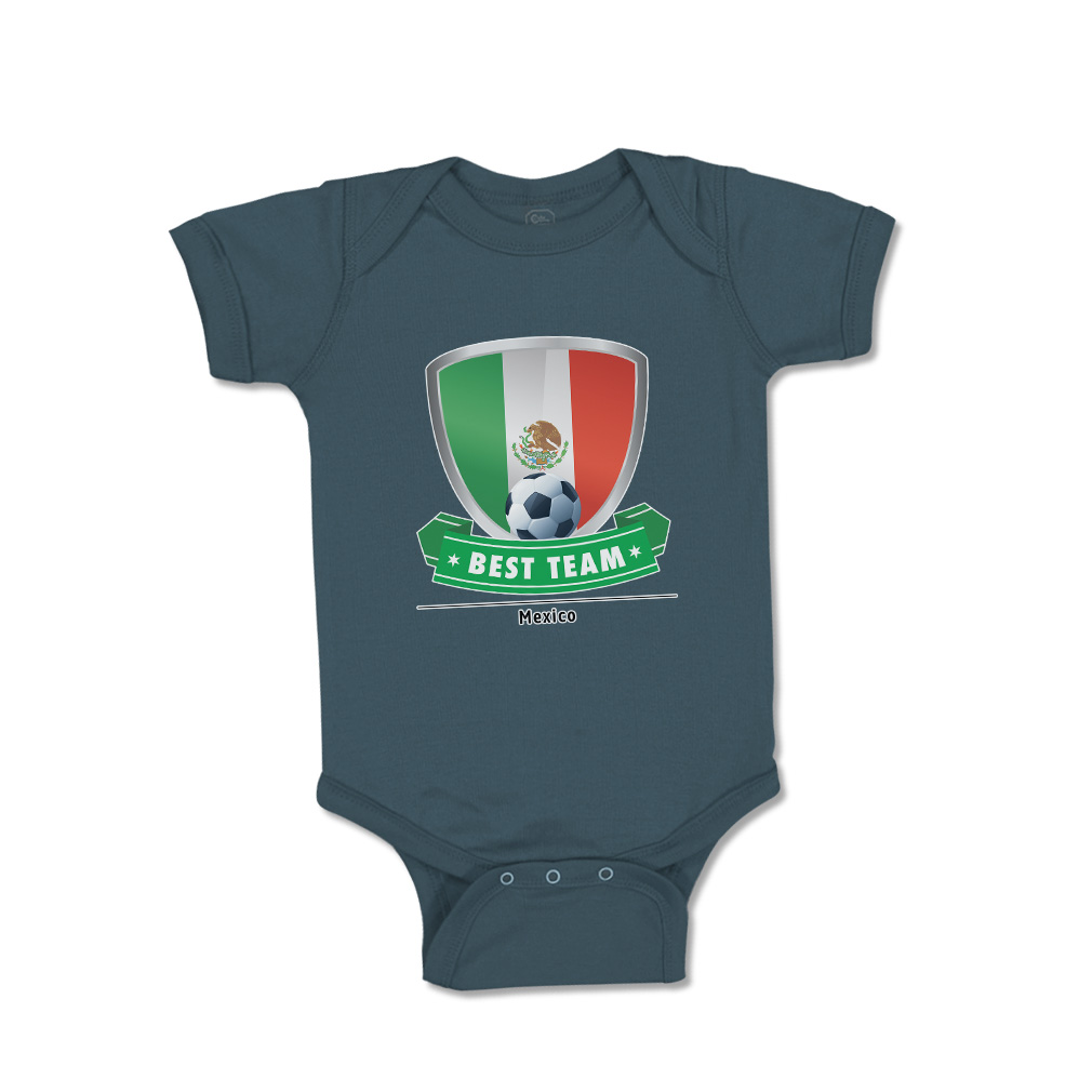 Baby Bodysuit Baby Bodysuit Mexico Soccer Best Team Shield Cotton America Cup - Picture 34 of 37