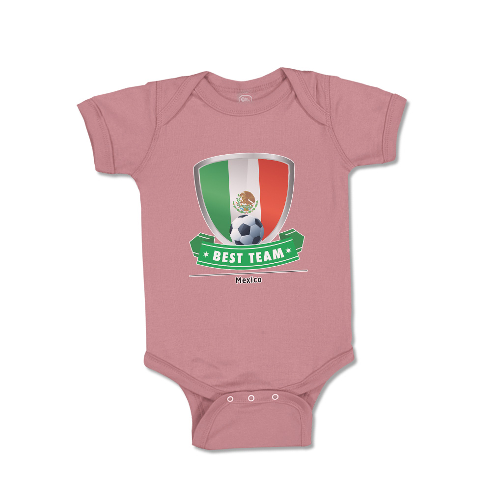 Baby Bodysuit Baby Bodysuit Mexico Soccer Best Team Shield Cotton America Cup - Picture 32 of 37