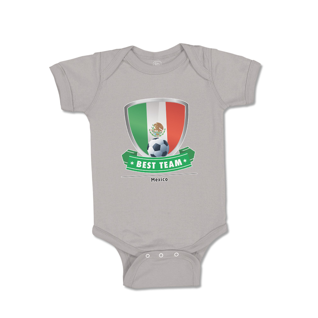 Baby Bodysuit Baby Bodysuit Mexico Soccer Best Team Shield Cotton America Cup - Picture 30 of 37