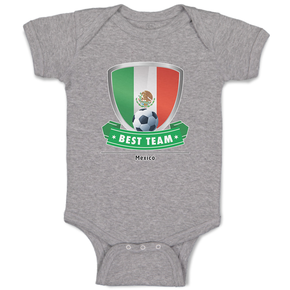 Baby Bodysuit Baby Bodysuit Mexico Soccer Best Team Shield Cotton America Cup - Picture 14 of 37