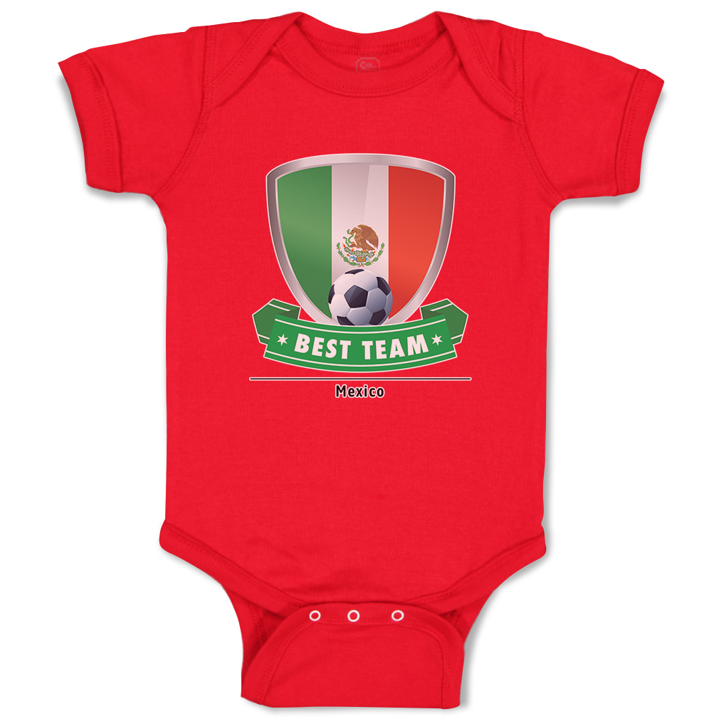 Baby Bodysuit Baby Bodysuit Mexico Soccer Best Team Shield Cotton America Cup - Picture 16 of 37