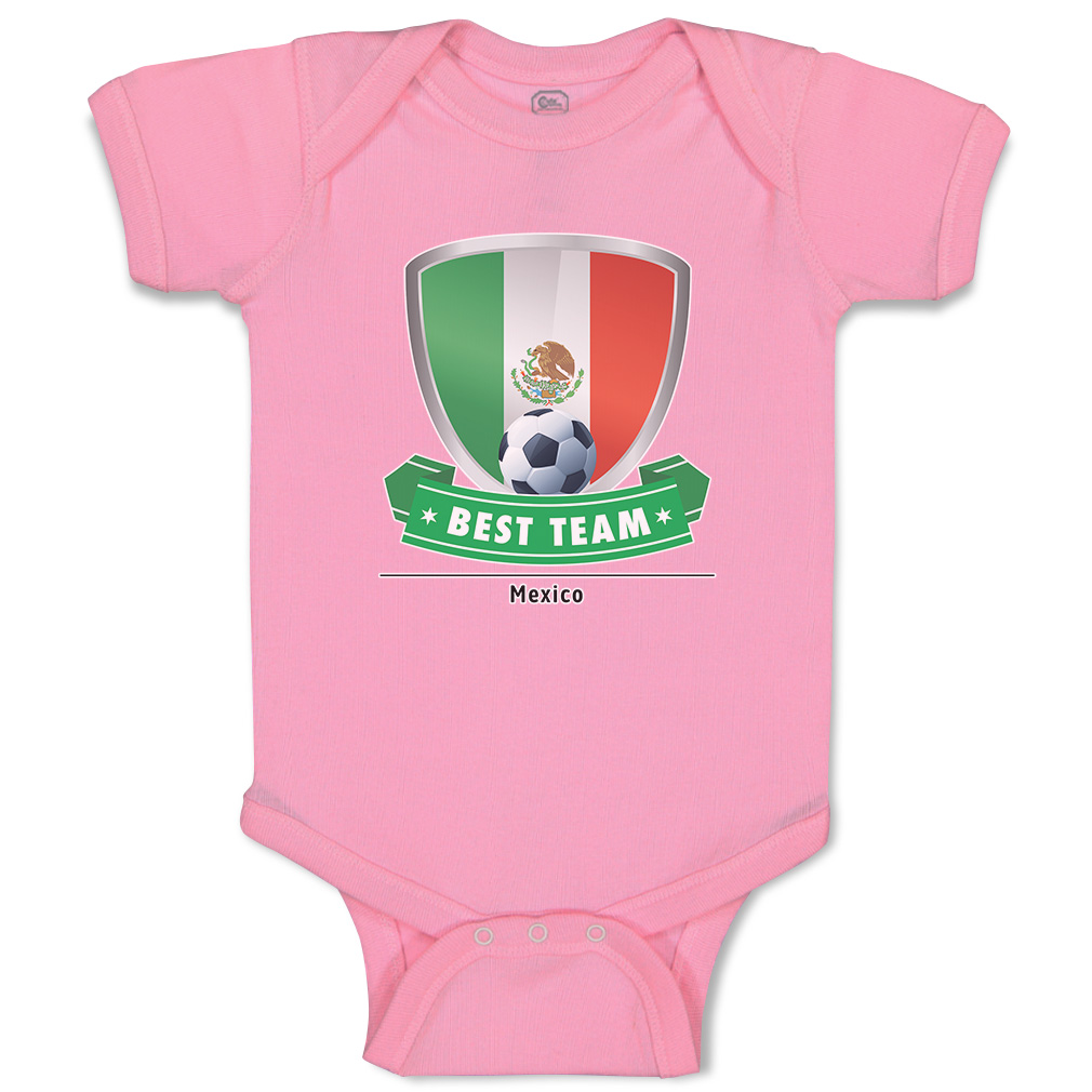 Baby Bodysuit Baby Bodysuit Mexico Soccer Best Team Shield Cotton America Cup - Picture 18 of 37