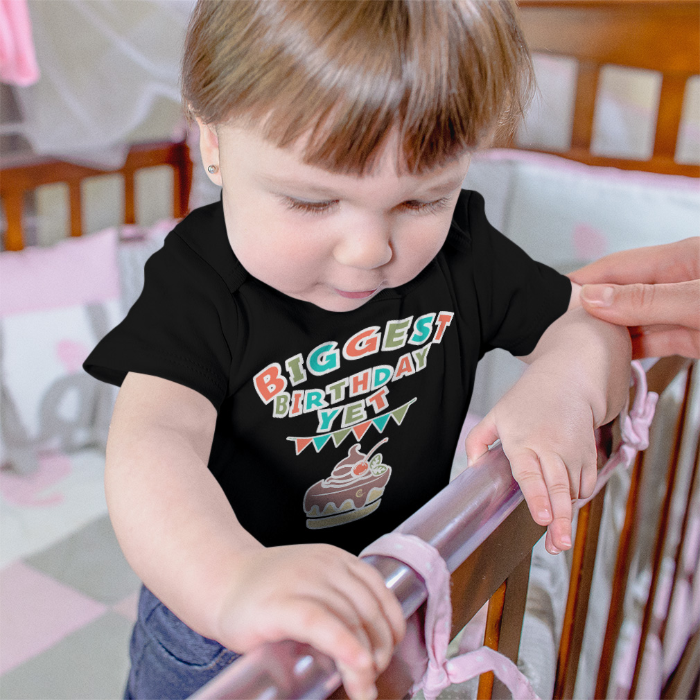 Baby Bodysuit Biggest Birthday Yet Style A Funny Cotton Boy & Girl Baby Clothes - Picture 4 of 21