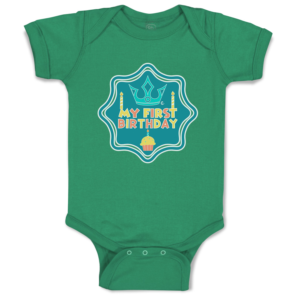 Baby Bodysuit My First Birthday Style B Funny Cotton Boy & Girl Baby Clothes - Picture 8 of 21