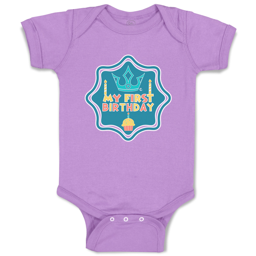 Baby Bodysuit My First Birthday Style B Funny Cotton Boy & Girl Baby Clothes - Picture 9 of 21