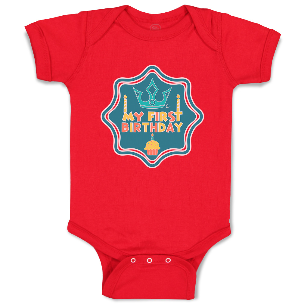 Baby Bodysuit My First Birthday Style B Funny Cotton Boy & Girl Baby Clothes - Picture 14 of 21