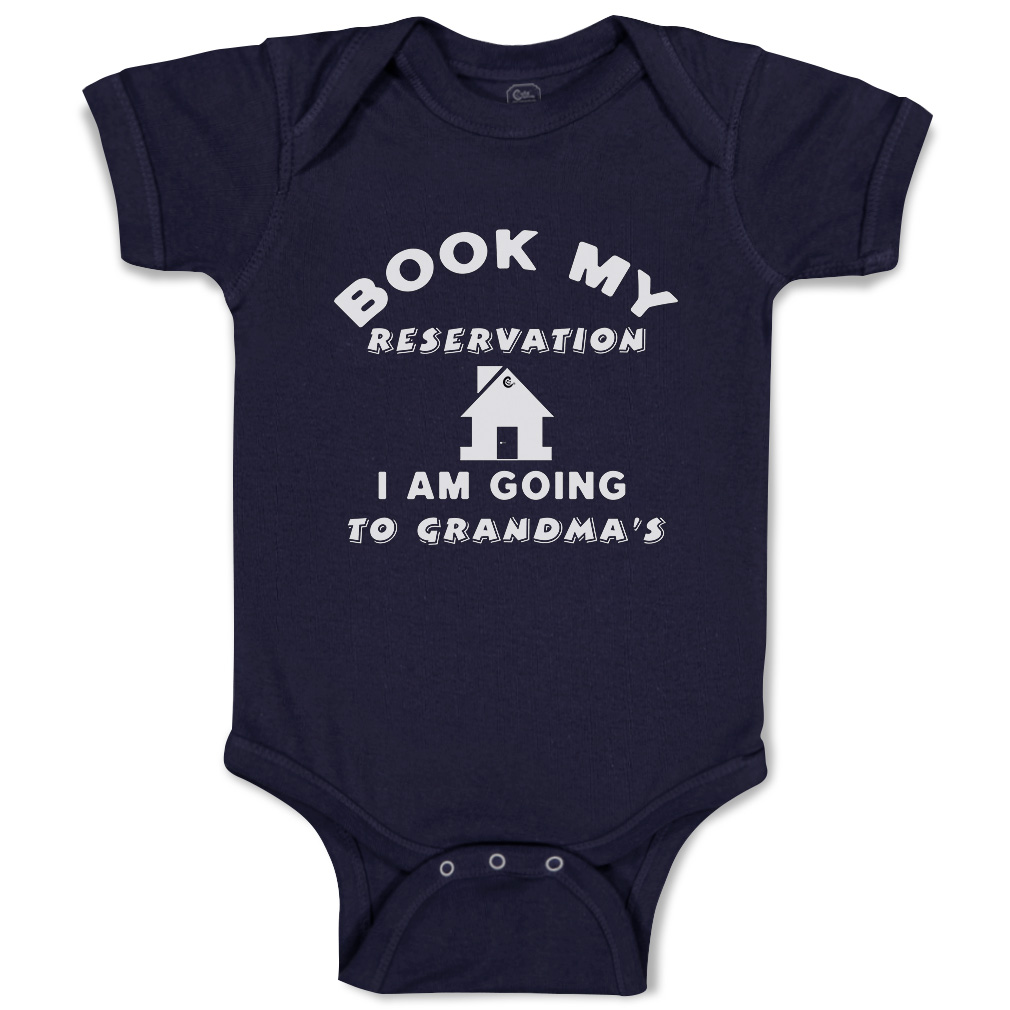 Baby Bodysuit Book My Reservation Grandma House Style A Boy & Girl Baby Clothes - Picture 11 of 21