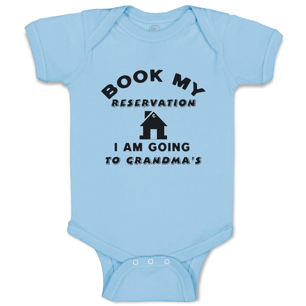 Baby Bodysuit Book My Reservation Grandma House Style A Boy & Girl Baby Clothes - Picture 10 of 21