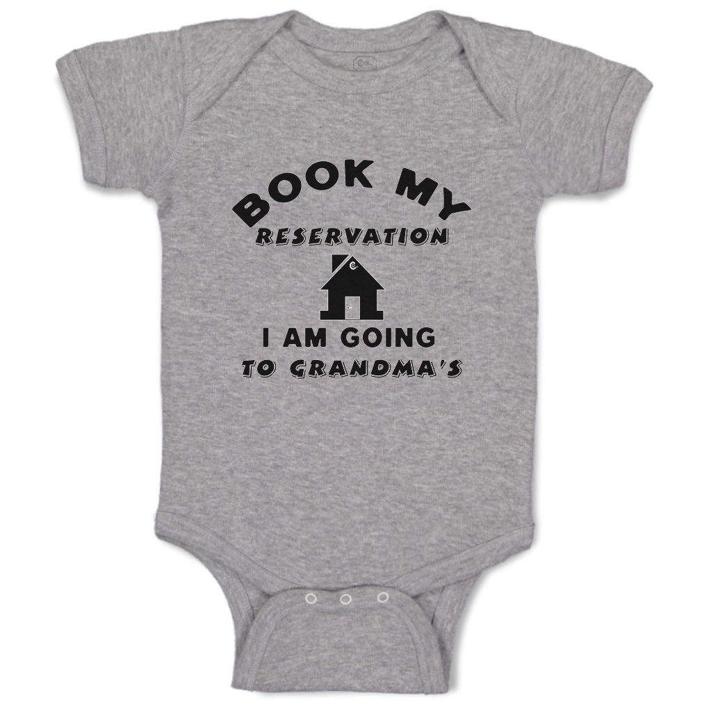 Baby Bodysuit Book My Reservation Grandma House Style A Boy & Girl Baby Clothes - Picture 12 of 21