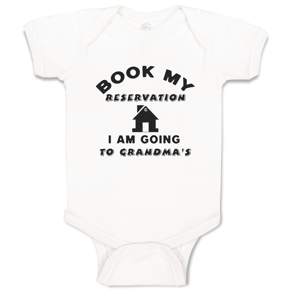 Baby Bodysuit Book My Reservation Grandma House Style A Boy & Girl Baby Clothes - Picture 17 of 21