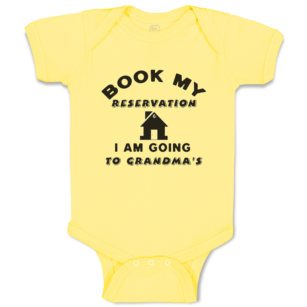 Baby Bodysuit Book My Reservation Grandma House Style A Boy & Girl Baby Clothes - Picture 18 of 21