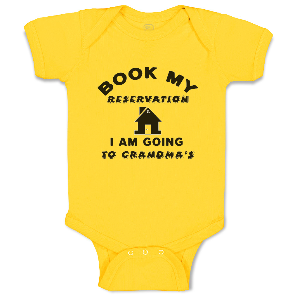 Baby Bodysuit Book My Reservation Grandma House Style A Boy & Girl Baby Clothes - Picture 19 of 21
