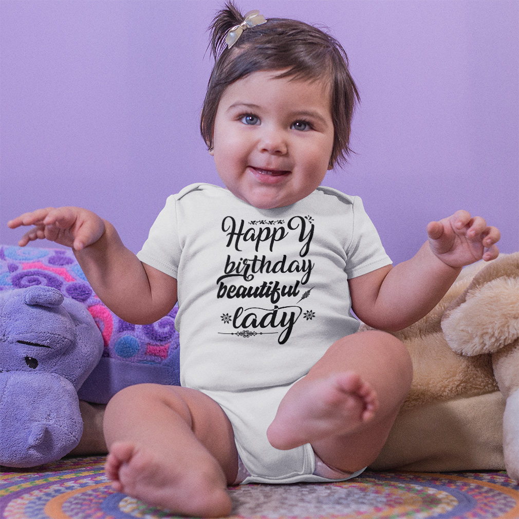Baby Bodysuit Happy Birthday Beautiful Lady Flowers Leaves Funny Cotton - Picture 2 of 21