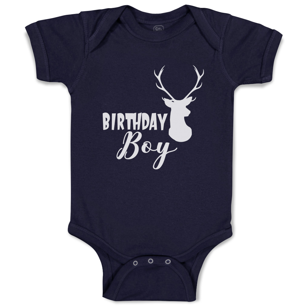 Baby Bodysuit Birthday Boy Reindeer Funny Cotton Boy & Girl Baby Clothes - Picture 11 of 21