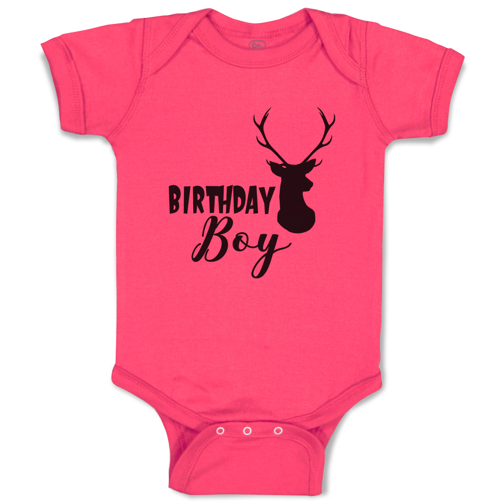 Baby Bodysuit Birthday Boy Reindeer Funny Cotton Boy & Girl Baby Clothes - Picture 7 of 21