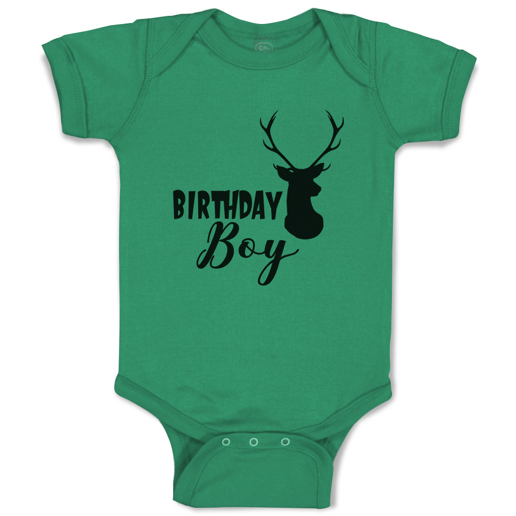 Baby Bodysuit Birthday Boy Reindeer Funny Cotton Boy & Girl Baby Clothes - Picture 8 of 21