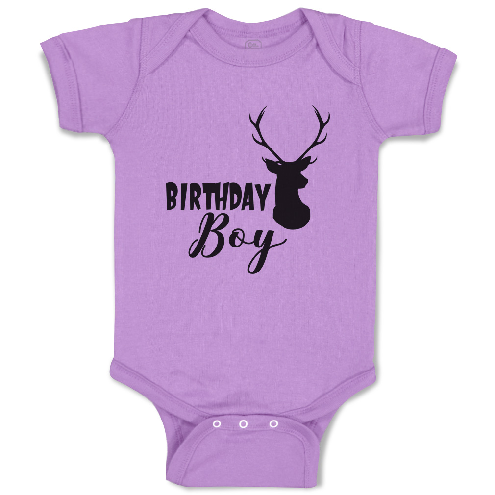 Baby Bodysuit Birthday Boy Reindeer Funny Cotton Boy & Girl Baby Clothes - Picture 9 of 21
