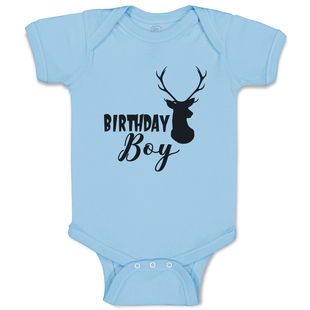 Baby Bodysuit Birthday Boy Reindeer Funny Cotton Boy & Girl Baby Clothes - Picture 10 of 21