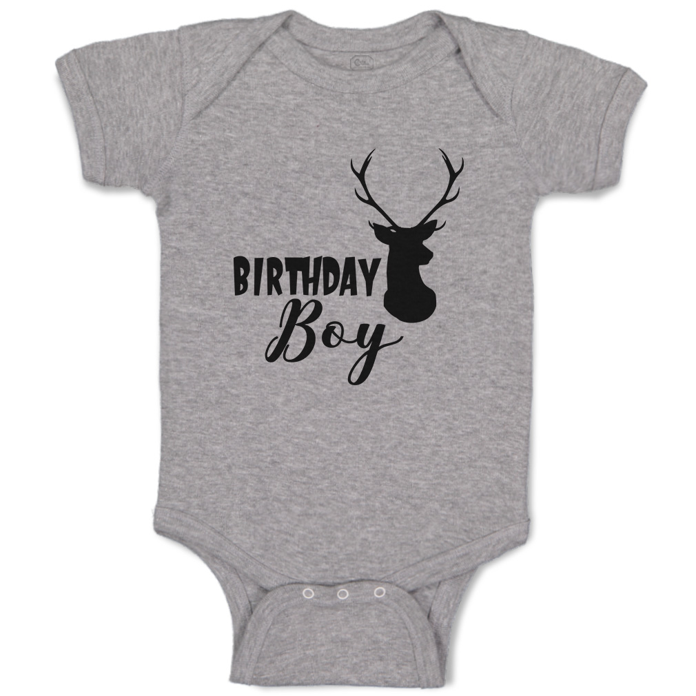 Baby Bodysuit Birthday Boy Reindeer Funny Cotton Boy & Girl Baby Clothes - Picture 12 of 21