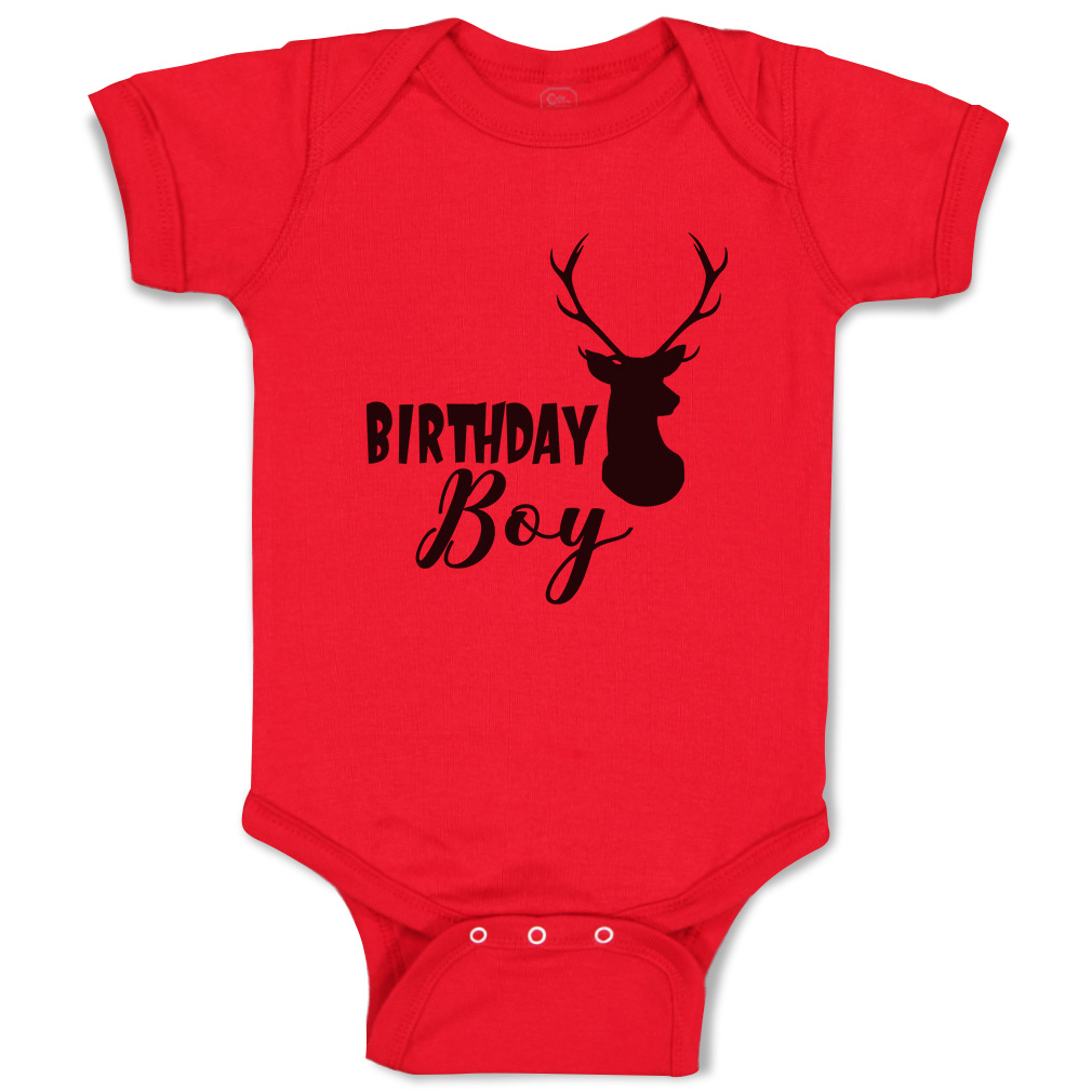 Baby Bodysuit Birthday Boy Reindeer Funny Cotton Boy & Girl Baby Clothes - Picture 14 of 21