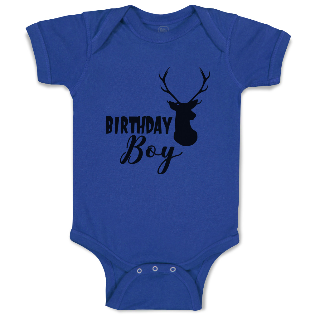 Baby Bodysuit Birthday Boy Reindeer Funny Cotton Boy & Girl Baby Clothes - Picture 15 of 21