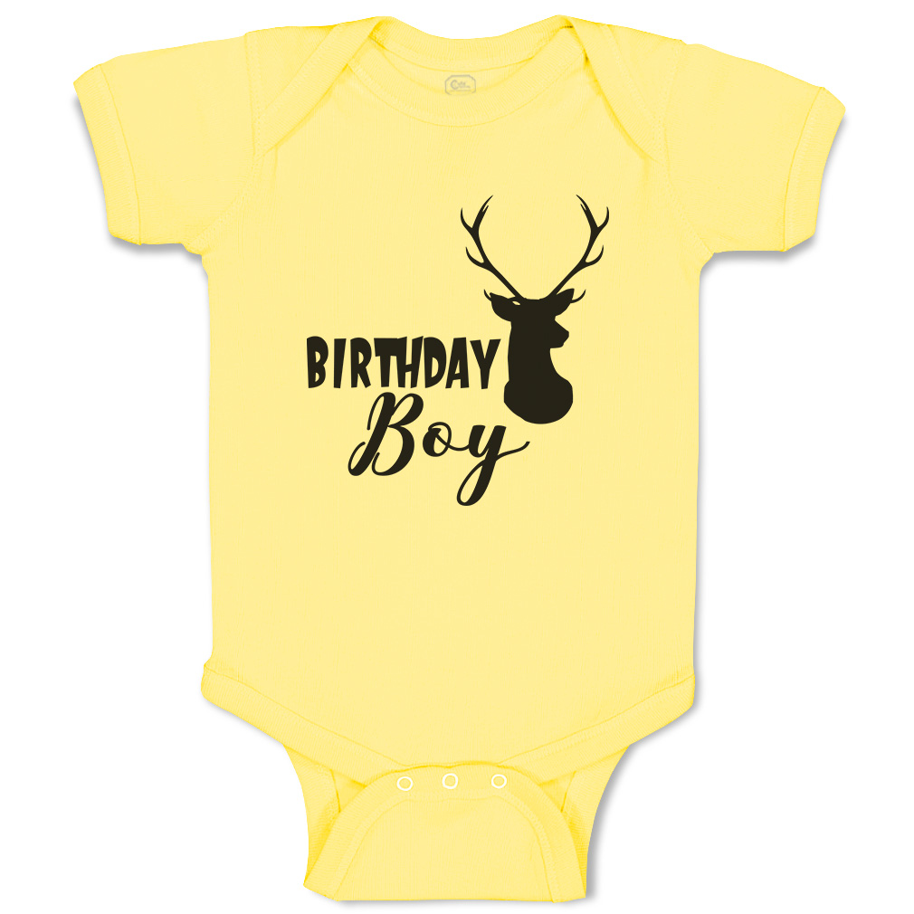 Baby Bodysuit Birthday Boy Reindeer Funny Cotton Boy & Girl Baby Clothes - Picture 18 of 21