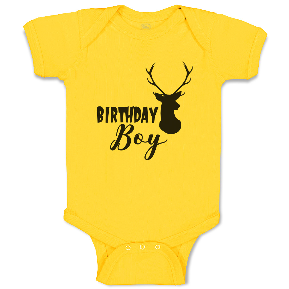 Baby Bodysuit Birthday Boy Reindeer Funny Cotton Boy & Girl Baby Clothes - Picture 19 of 21