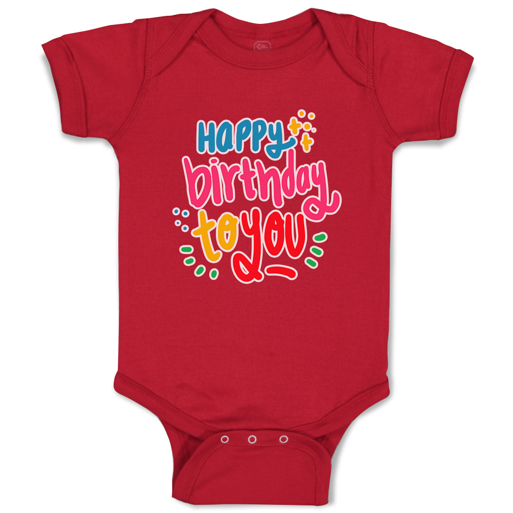 Baby Bodysuit Happy Birthday to You Funny Cotton Boy & Girl Baby Clothes - Picture 6 of 21