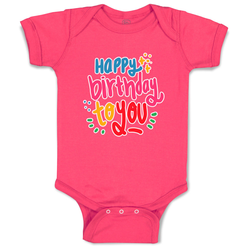 Baby Bodysuit Happy Birthday to You Funny Cotton Boy & Girl Baby Clothes - Picture 7 of 21