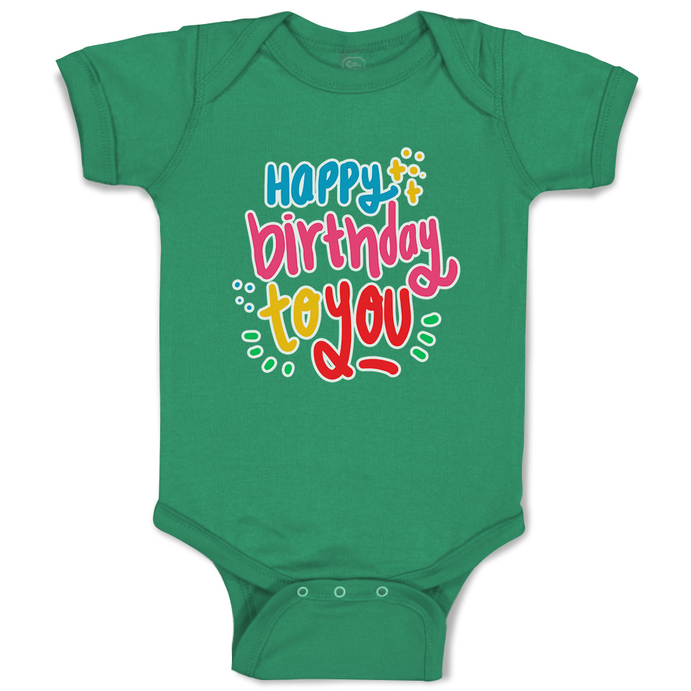 Baby Bodysuit Happy Birthday to You Funny Cotton Boy & Girl Baby Clothes - Picture 8 of 21
