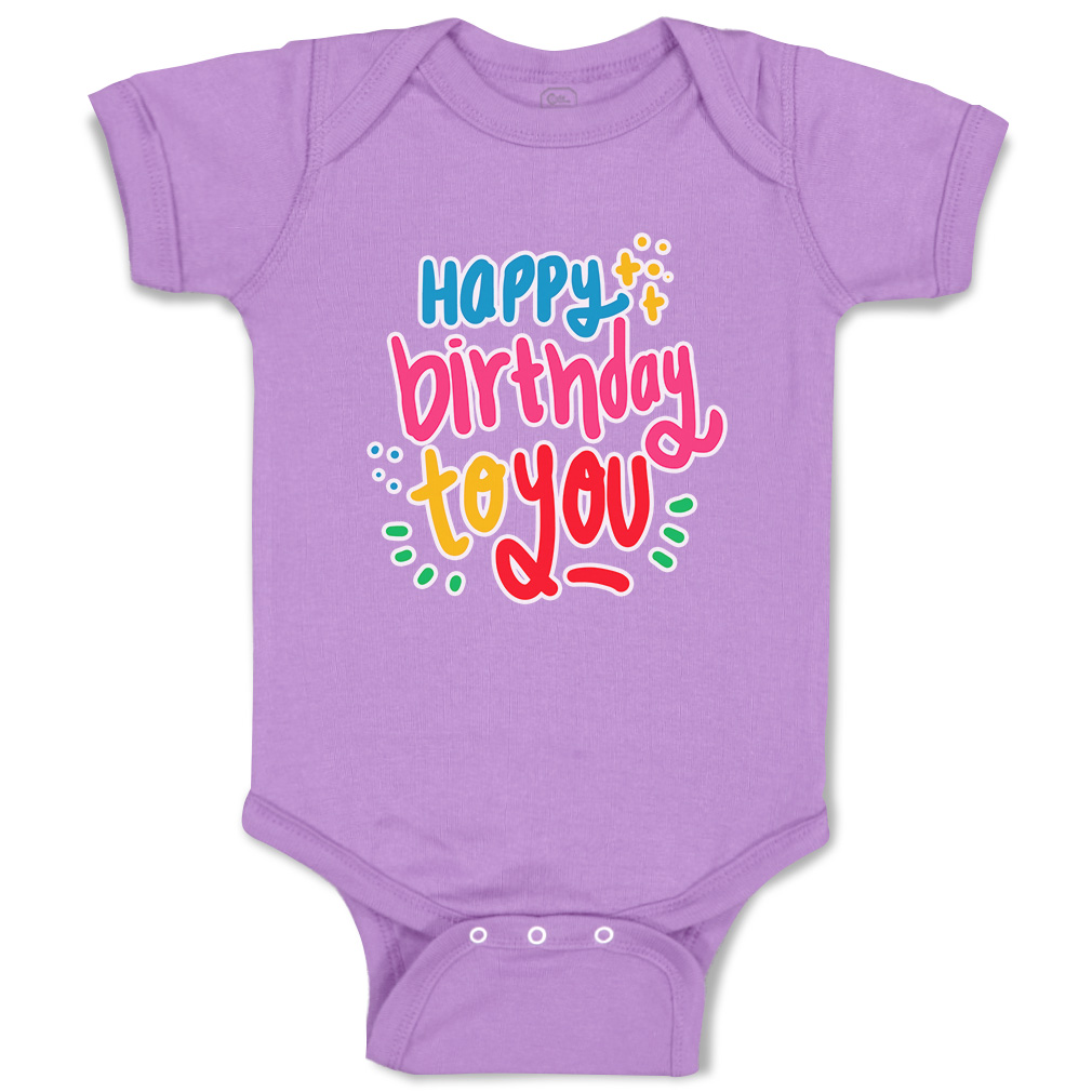 Baby Bodysuit Happy Birthday to You Funny Cotton Boy & Girl Baby Clothes - Picture 9 of 21
