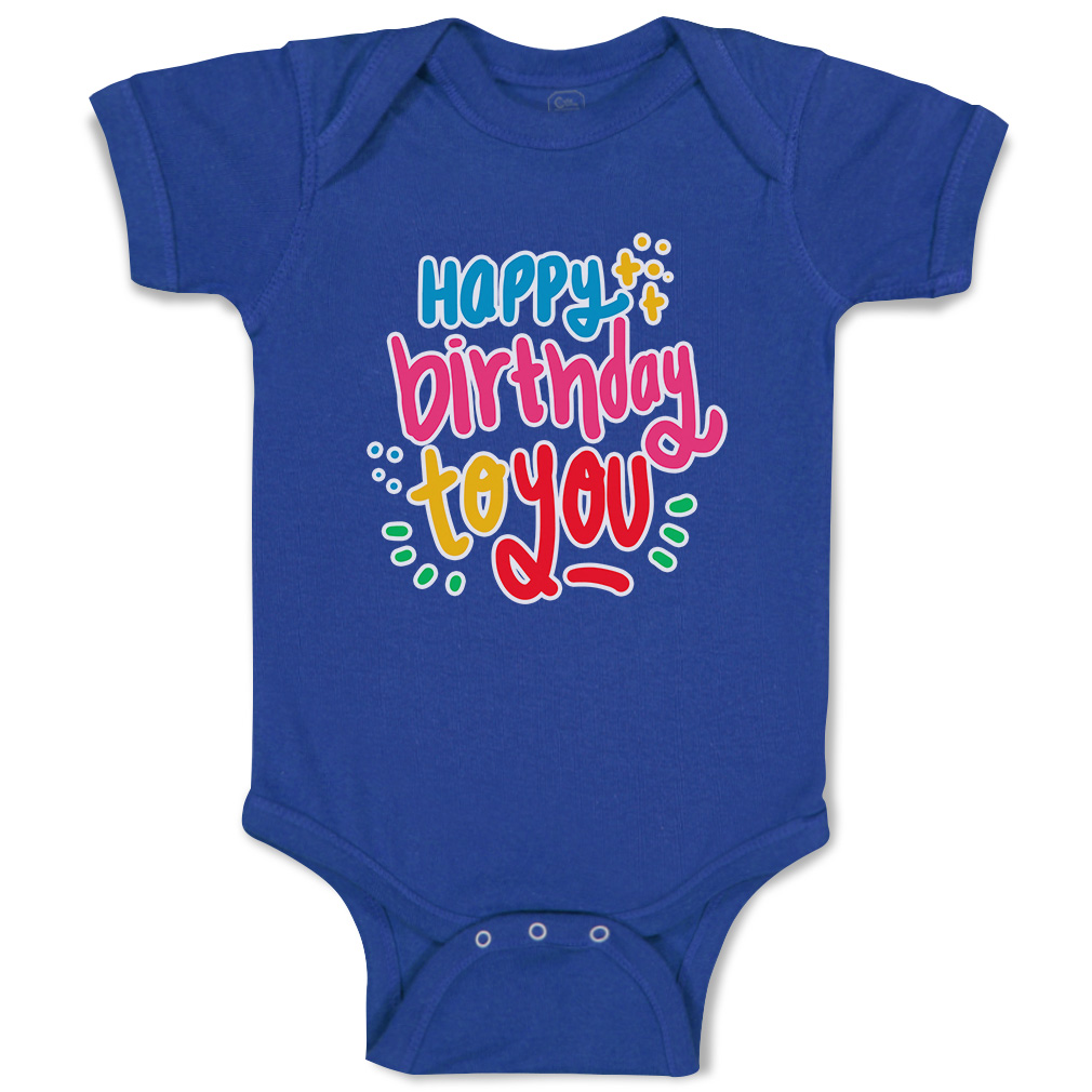 Baby Bodysuit Happy Birthday to You Funny Cotton Boy & Girl Baby Clothes - Picture 15 of 21