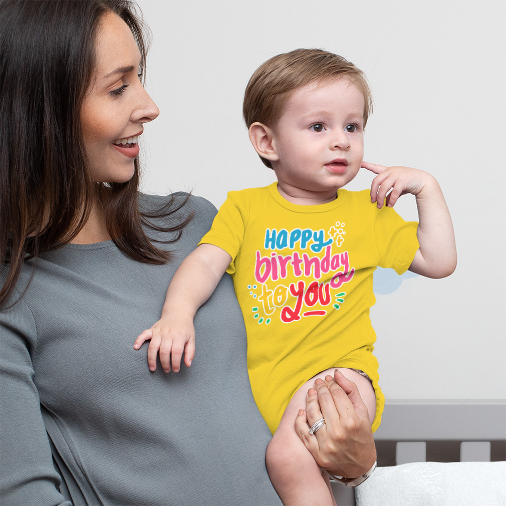 Baby Bodysuit Happy Birthday to You Funny Cotton Boy & Girl Baby Clothes - Picture 3 of 21
