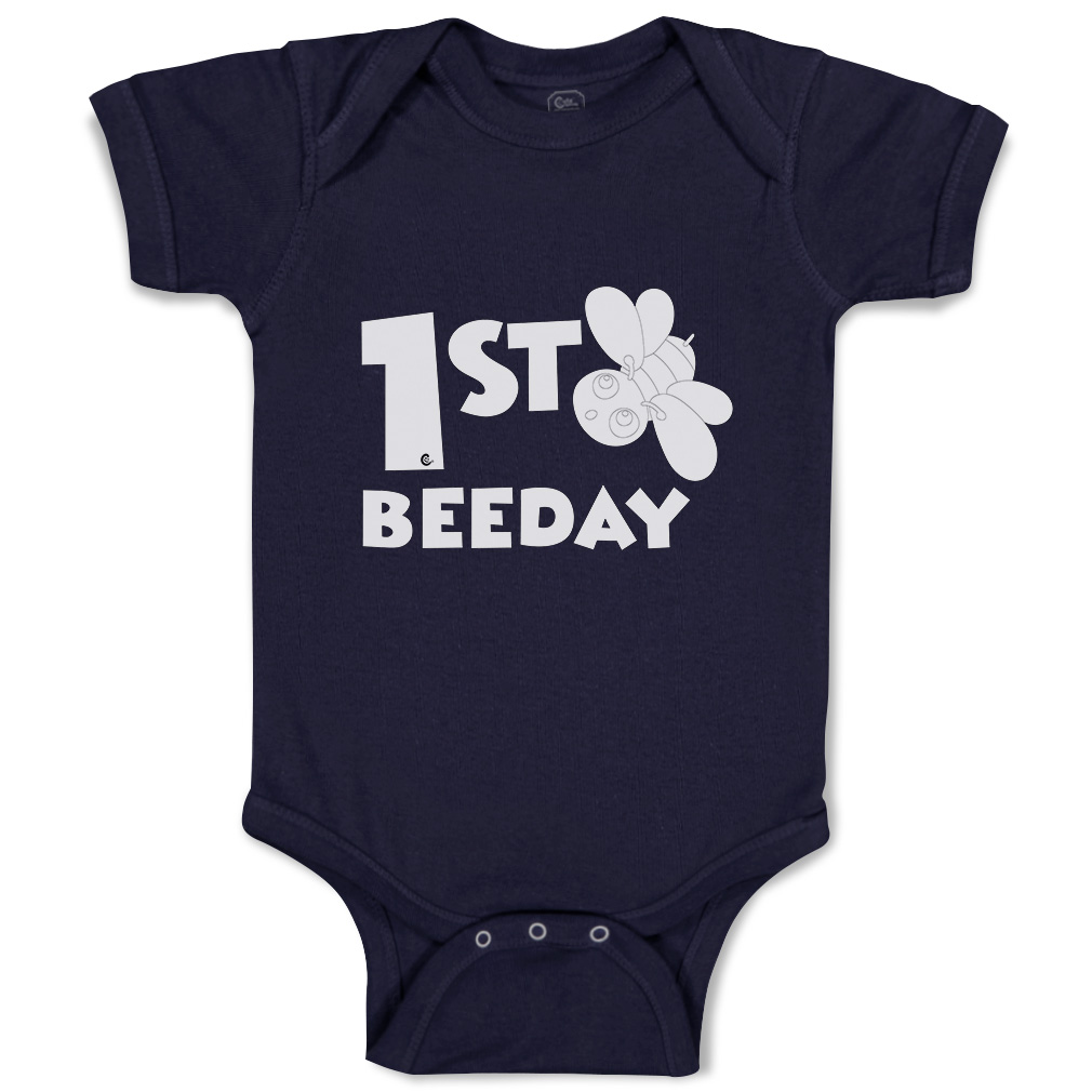 Baby Bodysuit First Birthday Bee Day Honey Bee Style A Boy & Girl Baby Clothes - Picture 11 of 21